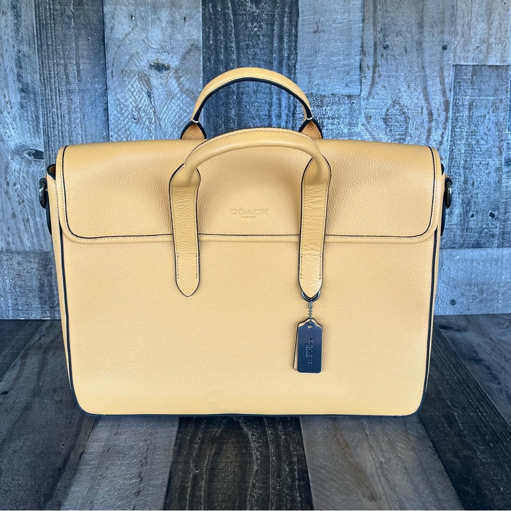 Coach Leather Sullivan Brief - Honeycomb Yellow